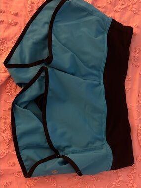 lululemon athletica Blue and Black Athletic Shorts